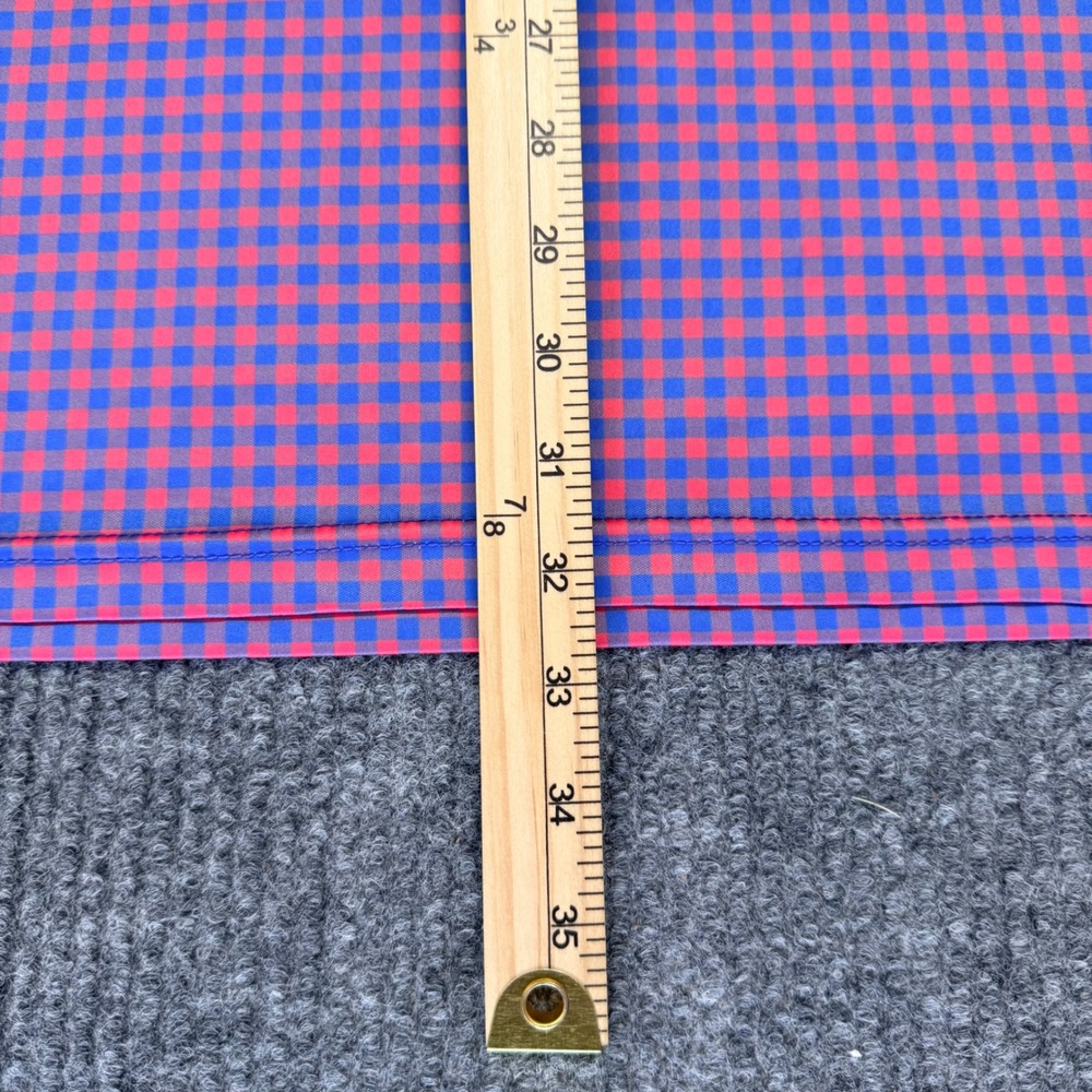 Collars & Co Mens 3XL Dress Collar Polo Shirt Blue Orange Gingham Check Golf Tee - Picture 5 of 9